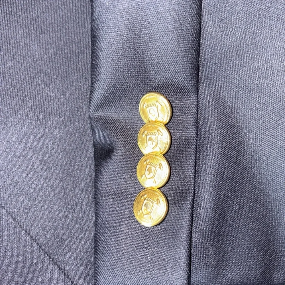 Lauren Ralph Lauren Men’s 46L Navy Wool Blazer Sport Coat Gold Buttons
